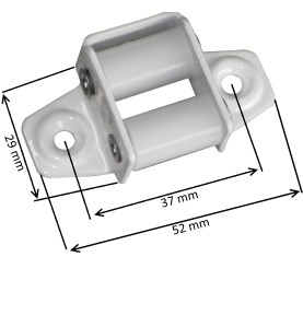 Guide de sangle laqué blanc pour sangle de 14 à 18 mm