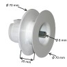 Poulie Ø 70 mm pour tube rond Ø40 mm