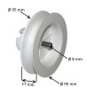 Poulie Ø 95 mm pour tube rond Ø40 mm