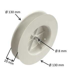 Poulie pour sangle Ø 130 mm et volet roulant