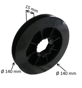 Poulie pour sangle Ø 140 mm pour volet roulant