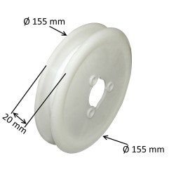 Poulie pour sangle Ø 155 mm pour volet roulant