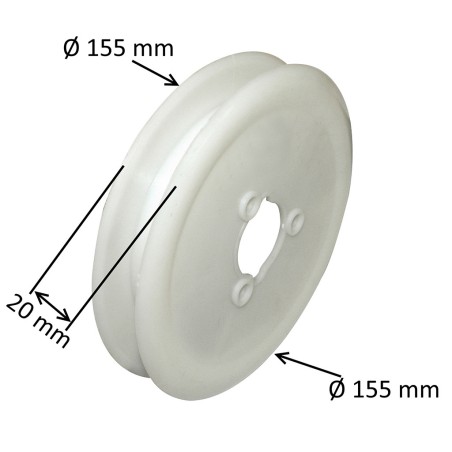 Poulie pour sangle Ø 155 mm pour volet roulant