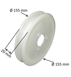 Poulie pour sangle Ø 155 mm pour volet roulant