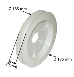 Poulie pour sangle Ø 185 mm pour volet roulant