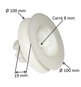 Poulie pour sangle Ø 100 mm pour volet roulant