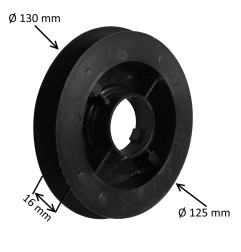 Poulie pour sangle à clipper Ø 130 mm