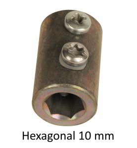 Manchon d'adaptation hexagonal 10 mm