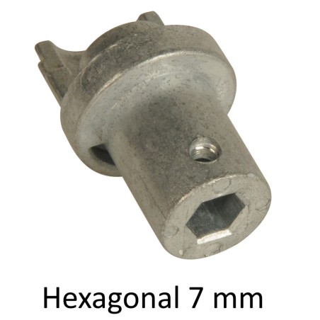 Sortie de lyre hexagonale 7 mm