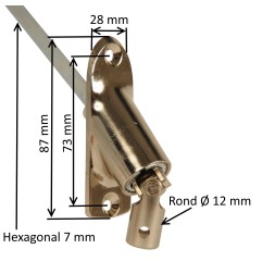 Sortie de caisson 45° et 90° E:D12 S:6P7 Lg 500 mm