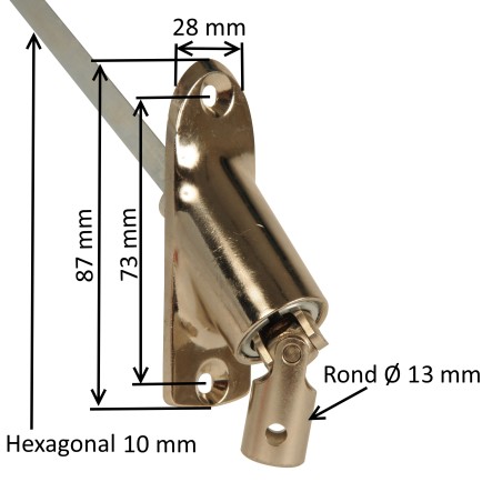 Sortie de caisson 45° et 90° E:D13 S:6P10 Lg 500 mm