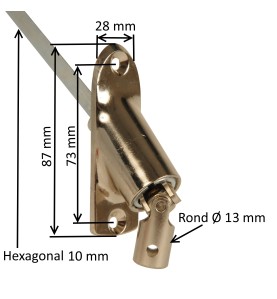 Sortie de caisson 45° et 90° E:D13 S:6P10 Lg 500 mm