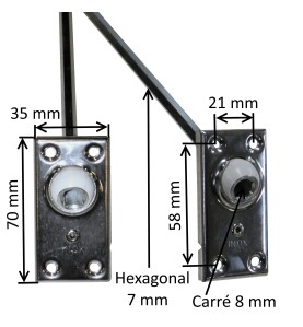 Sortie de caisson avec articulation invisible