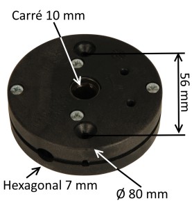 Treuil minivis pour volet roulant ZFC302A E:6P7 S:C10