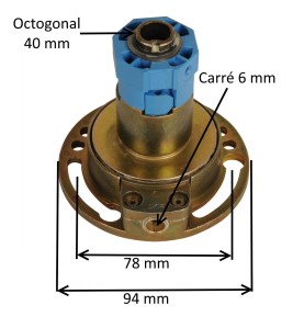Treuil à pignon conique côté gauche E:C6 S:octo 40