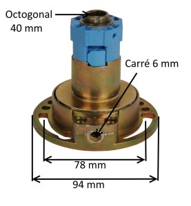 Treuil à pignon conique côté droite E:C6 S:octo 40