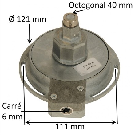 Treuil à cliquets pour volet roulant droite E:C6 S:octo 40