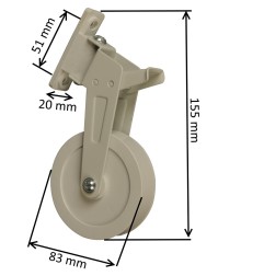 Enrouleur orientable sans carter pour sangle 22 mm