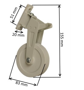 Enrouleur orientable sans carter pour sangle 22 mm