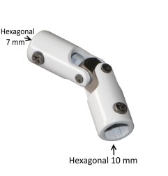 Genouillère acier laqué : Hexagonal 10 mm / Hexagonal 7 mm