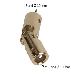 Genouillère acier Ø 16 mm : Rond 10 mm / Rond 10 mm