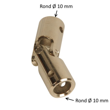 Cardan acier 16 mm : Rond 10 mm / Rond 10 mm