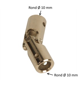 Genouillère acier Ø 16 mm : Rond 10 mm / Rond 10 mm