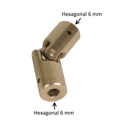 Genouillère acier Ø 16 mm : Hexagonal 6 mm / Hexagonal 6 mm