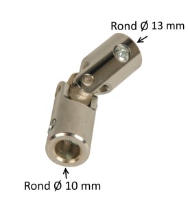 Genouillère acier Ø 18 mm : Rond 10 mm / Rond 13 mm