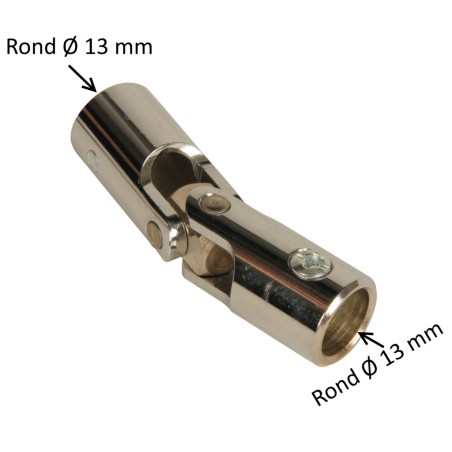 Cardan acier 18 mm : Rond 13 mm / Rond 13 mm