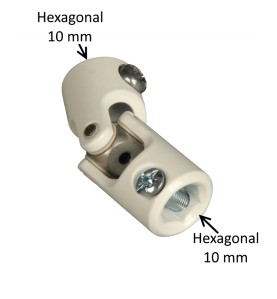 Cardan acier laqué : Hexagonal 10 mm / Hexagonal 10 mm