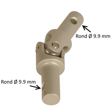 Cardan aluminium - Rond 9,9 mm mâle