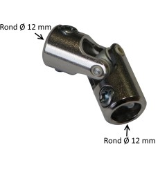 Genouillère acier : Rond 12 mm / Rond 12 mm