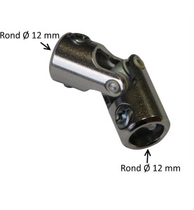 Cardan acier : Rond 12 mm / Rond 12 mm