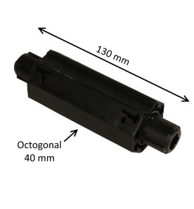 Embout débrayeur octogonal 40 mm sur une longueur de 130 mm du tube Pvc