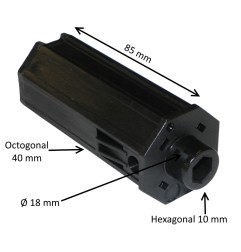 Embout octogonal de 40 mm – nez hexagonal 10 mm