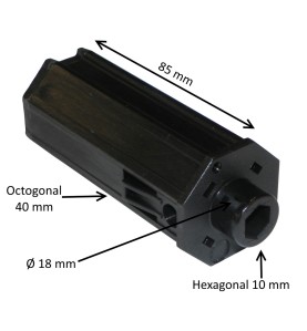 Embout octogonal de 40 mm – nez hexagonal 10 mm