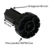 Embout octogonal 40 mm pour poulie DEPSE11xx