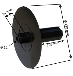 Embout flasque Ø158 mm pour tube octo 40 rond Ø12