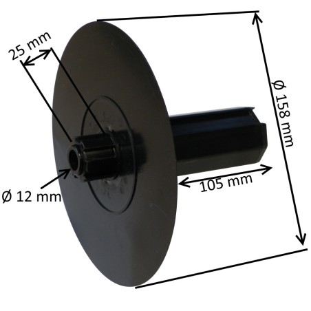 Embout flasque Ø158 mm pour tube octo 40 rond Ø12