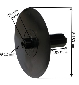 Embout flasque Ø180 mm pour tube octo 40