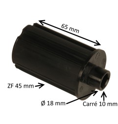 Embout pour tube ZF45 – nez carré 10 mm