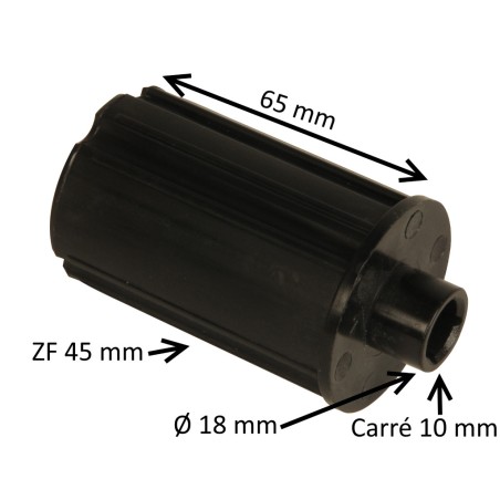 Embout pour tube ZF45 – nez carré 10 mm