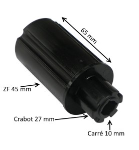 Embout pour tube ZF45 – crabot 27 mm