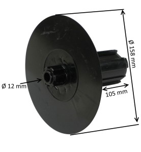 Embout flasque Ø158 mm pour tube ZF54