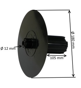 Embout flasque Ø180 mm pour tube ZF54