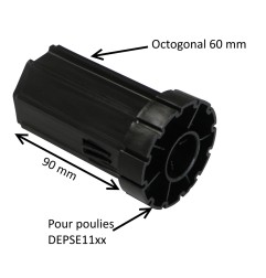 Embout octogonal 60 mm pour poulie DEPSE11xx