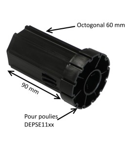 Embout octogonal 60 mm pour poulie DEPSE11xx