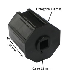 Embout octogonal 60 mm – carré 13 mm