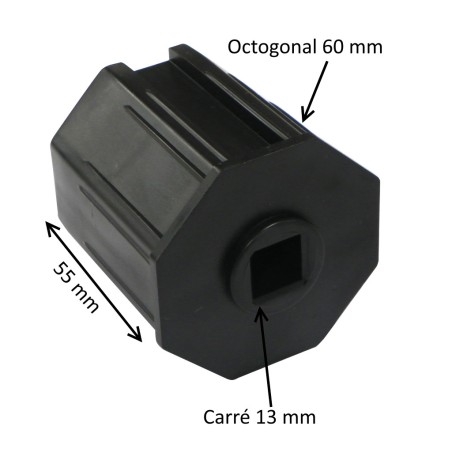 Embout octogonal 60 mm – carré 13 mm